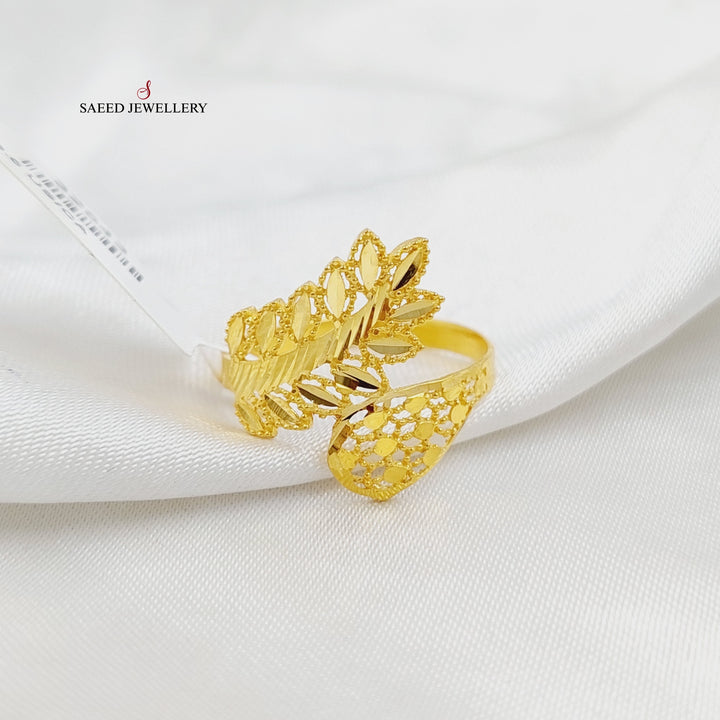 21K Gold Leaf Ring by Saeed Jewelry - Image 2