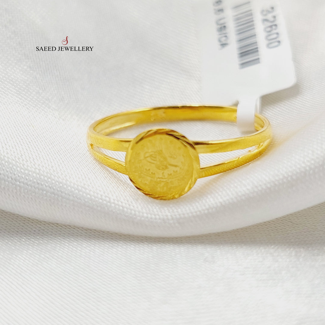 21K Gold Light Eighths Ring by Saeed Jewelry - Image 3