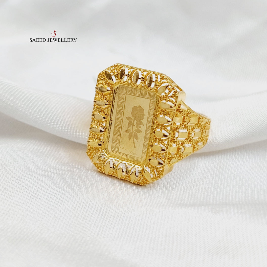 21K Gold Ounce Ring by Saeed Jewelry - Image 3