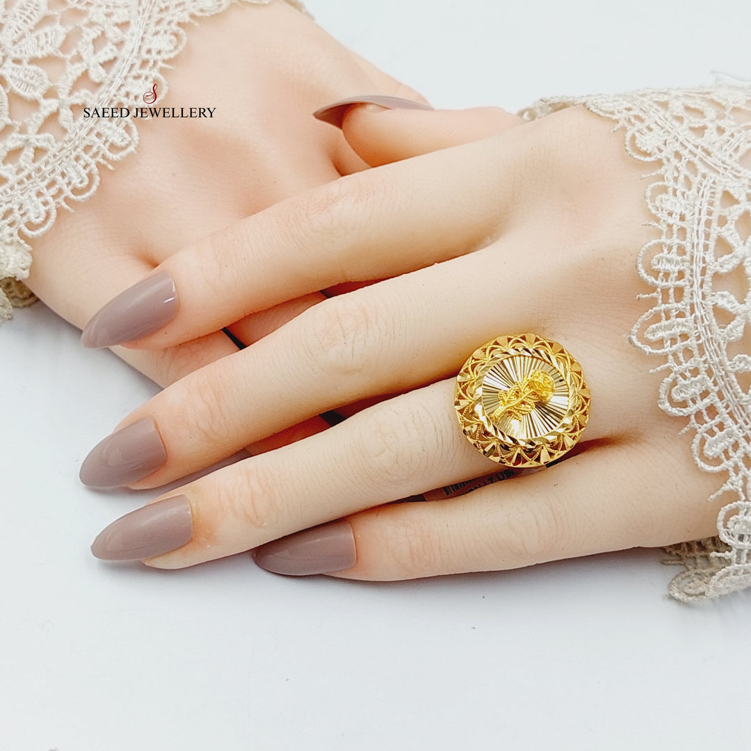 21K Gold Ounce Ring by Saeed Jewelry - Image 4