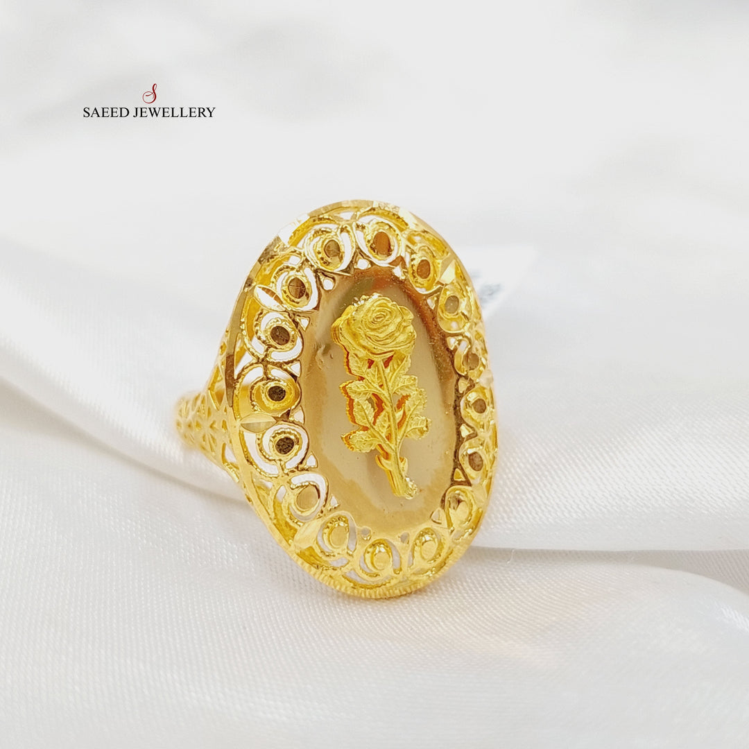 21K Gold Ounce Ring by Saeed Jewelry - Image 3