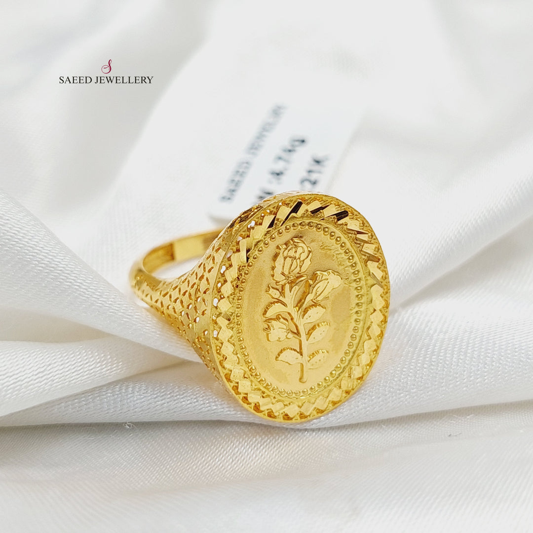 21K Gold Ounce Ring by Saeed Jewelry - Image 2