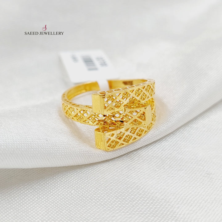 21K Gold Pyramid Ring by Saeed Jewelry - Image 3