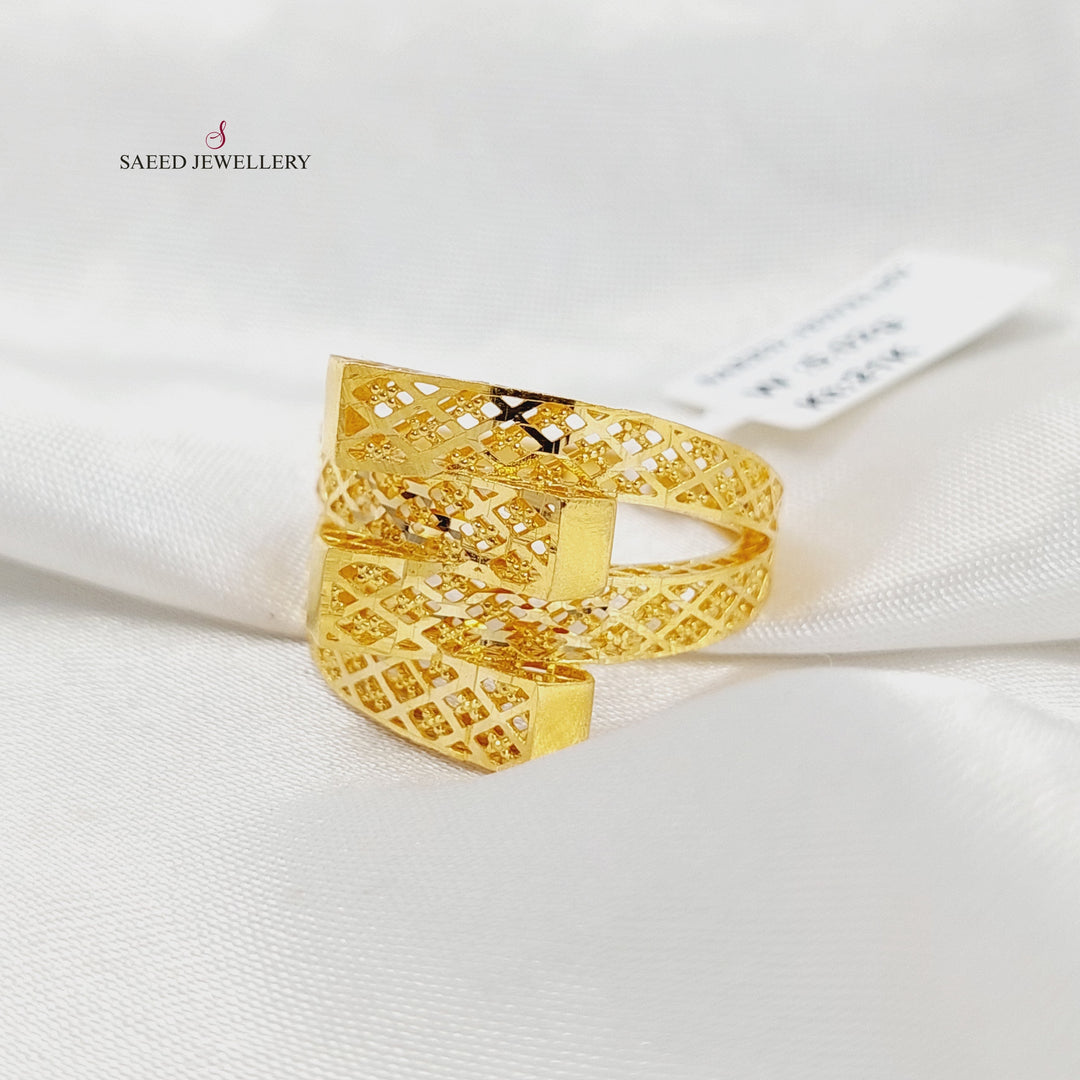 21K Gold Pyramid Ring by Saeed Jewelry - Image 3