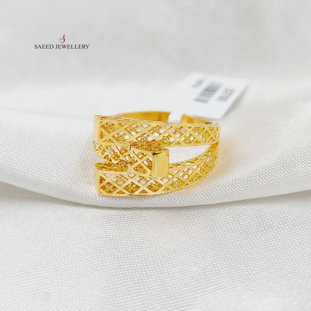 21K Gold Pyramid Ring by Saeed Jewelry - Image 2