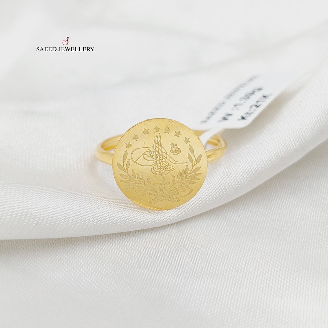 21K Gold Rashadi Eighths Ring by Saeed Jewelry - Image 3