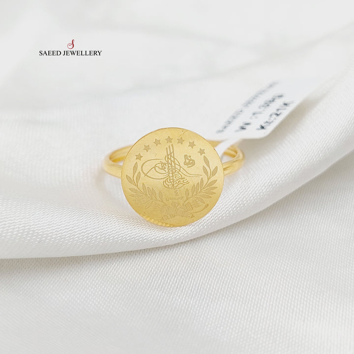 21K Gold Rashadi Eighths Ring by Saeed Jewelry - Image 3