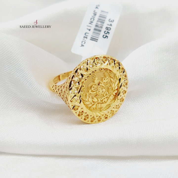 21K Gold Rashadi Ring by Saeed Jewelry - Image 3