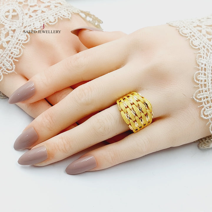 21K Gold Rope Ring by Saeed Jewelry - Image 4