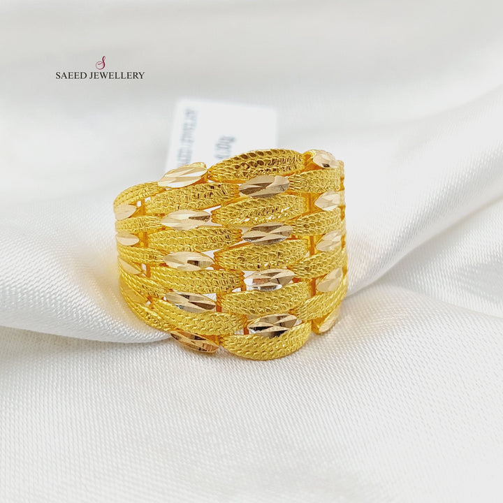 21K Gold Rope Ring by Saeed Jewelry - Image 3