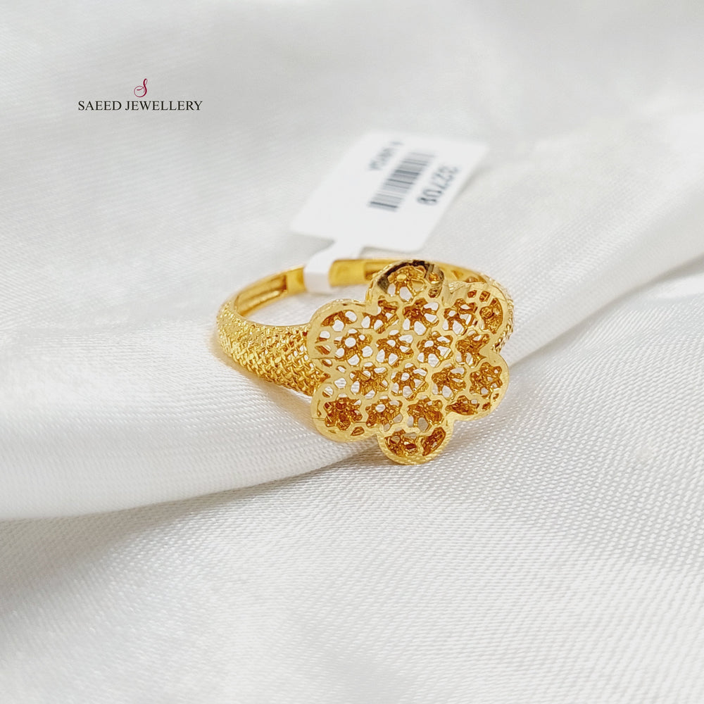 21K Gold Rose Ring by Saeed Jewelry - Image 2