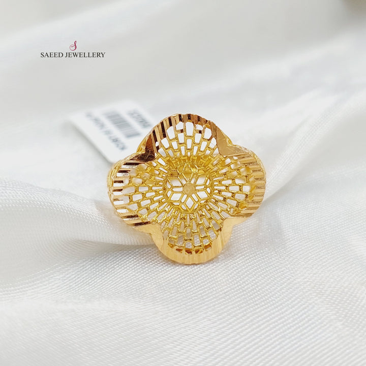 21K Gold Rose Ring by Saeed Jewelry - Image 4