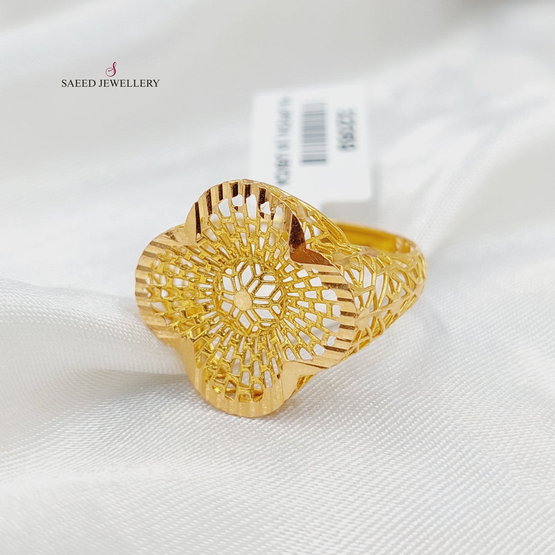 21K Gold Rose Ring by Saeed Jewelry - Image 1