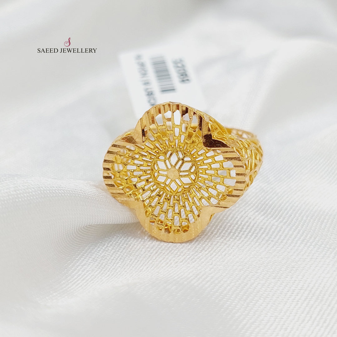 21K Gold Rose Ring by Saeed Jewelry - Image 3