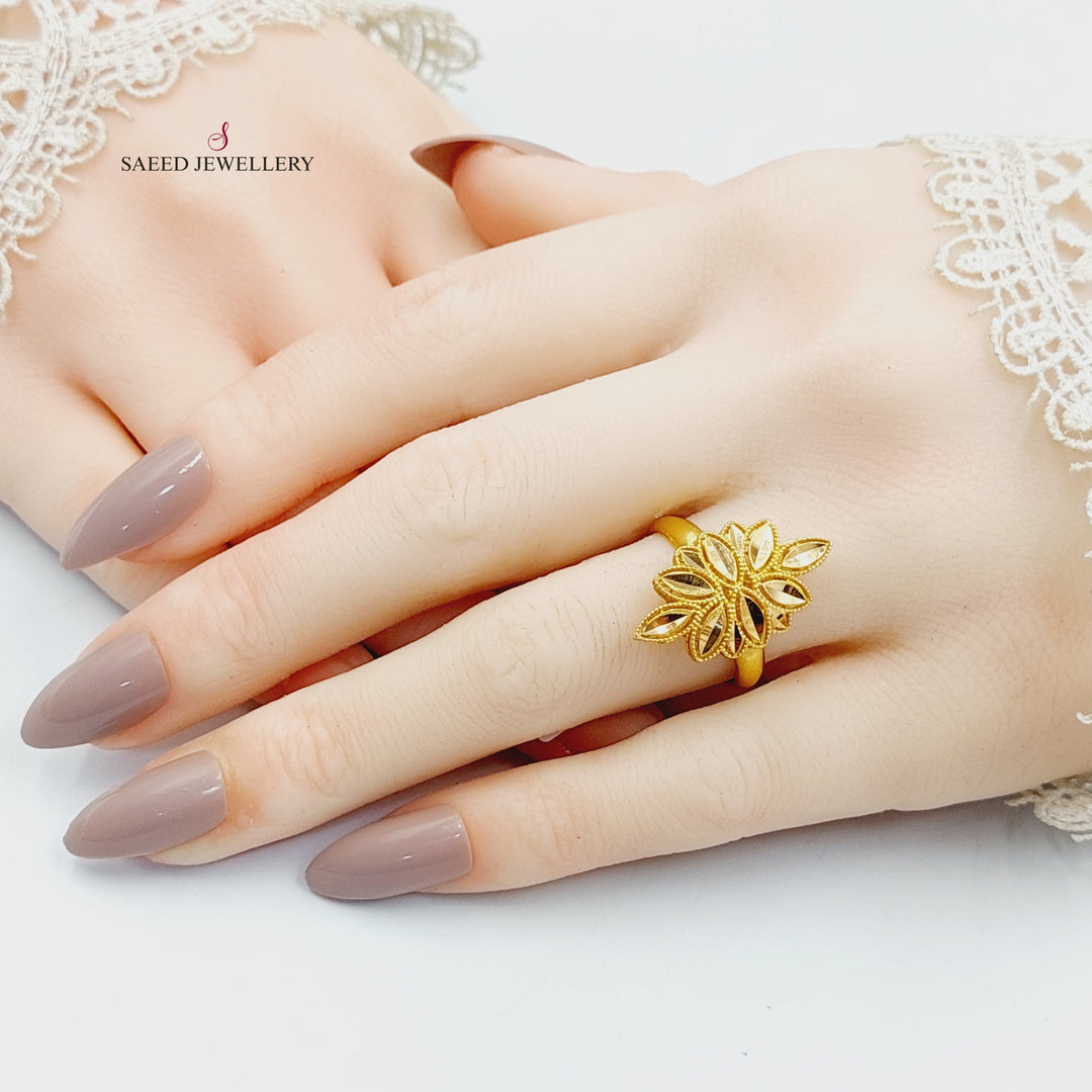 21K Gold Spike Ring by Saeed Jewelry - Image 4