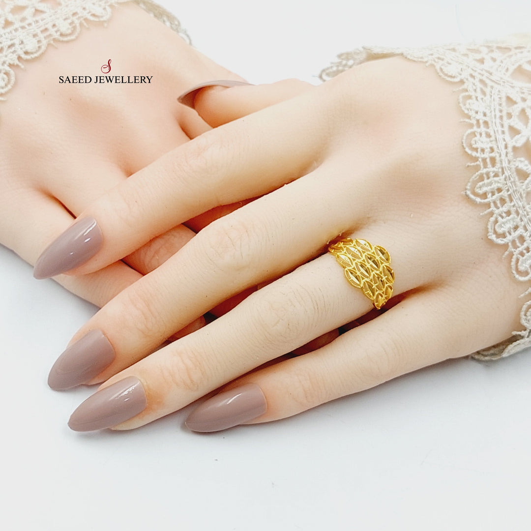 21K Gold Spike Ring by Saeed Jewelry - Image 4