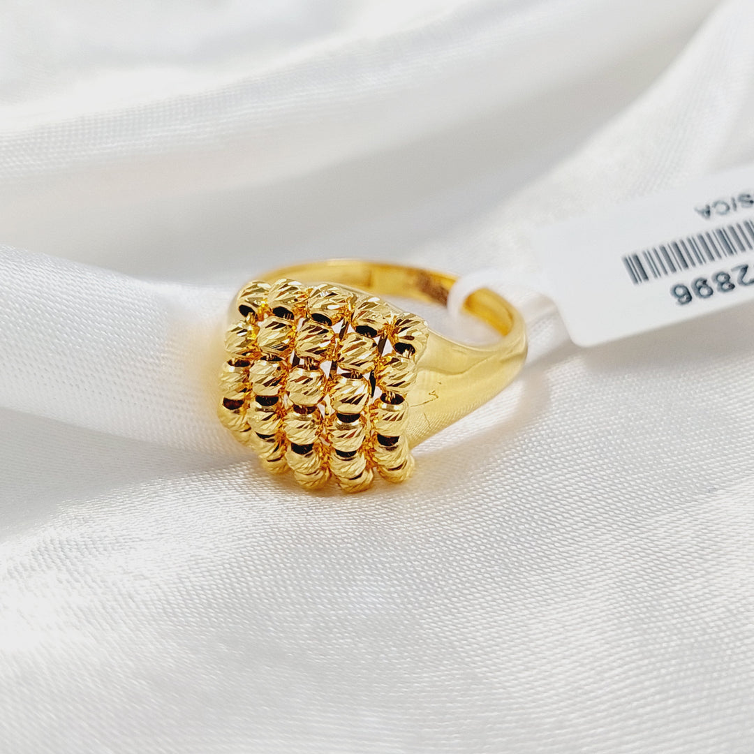 21K Gold Turkish Balls Ring by Saeed Jewelry - Image 1