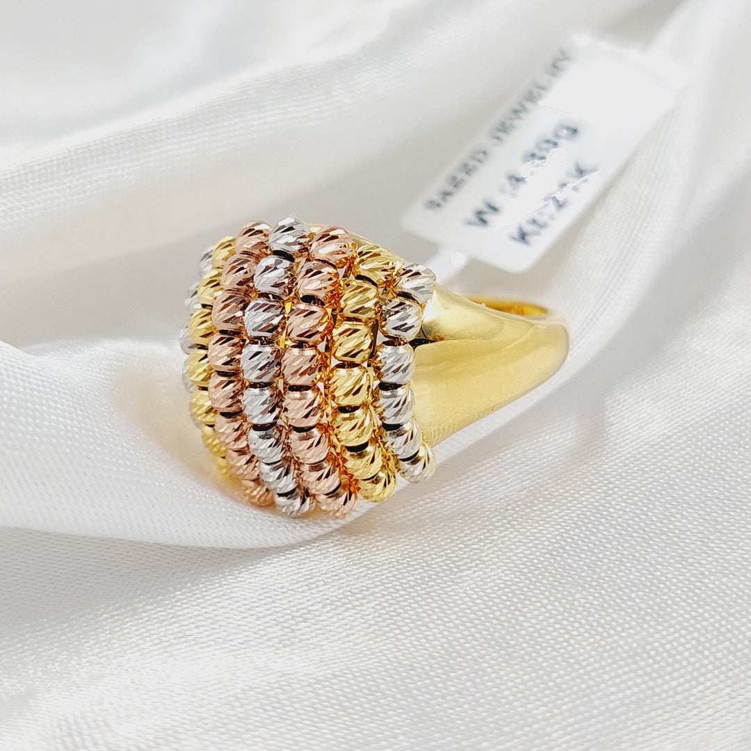 21K Gold Turkish Balls Ring by Saeed Jewelry - Image 2