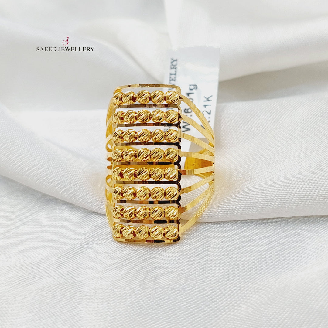 21K Gold Turkish Balls Ring by Saeed Jewelry - Image 3