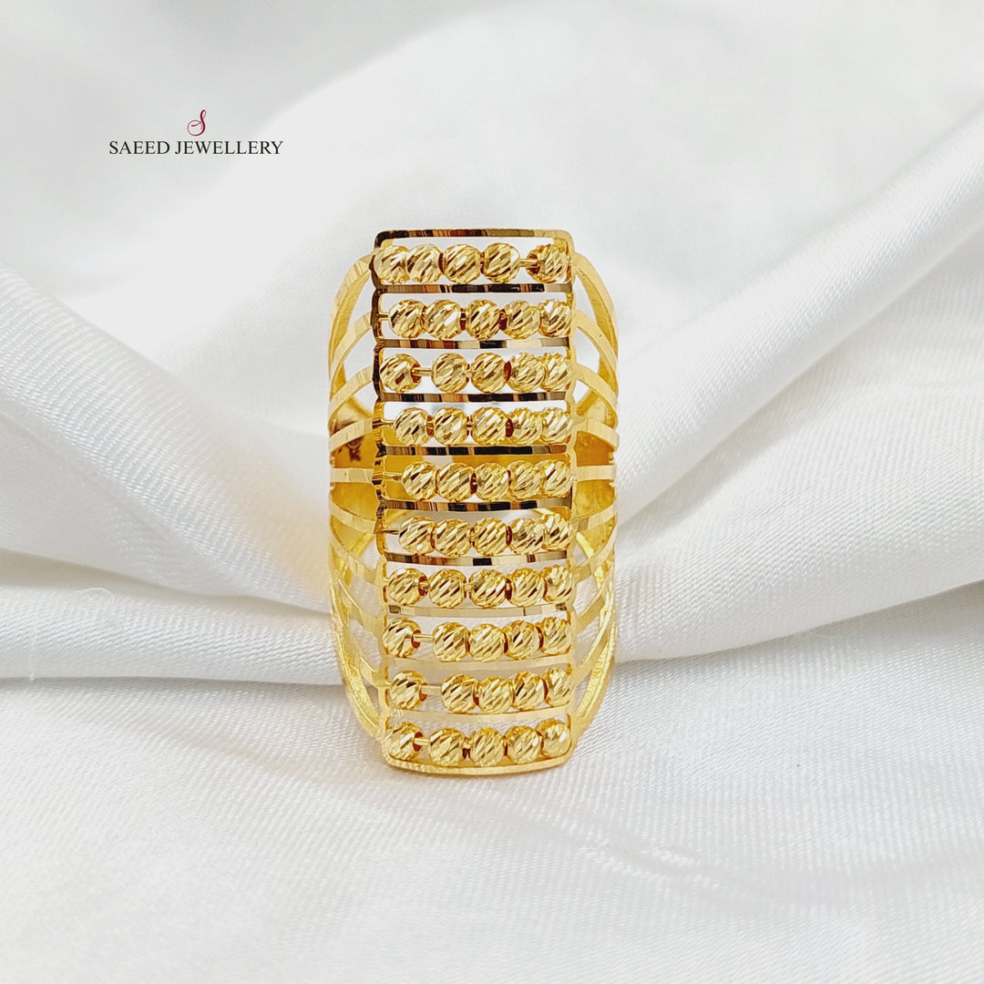 21K Gold Turkish Balls Ring by Saeed Jewelry - Image 1