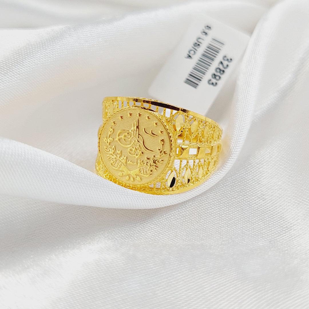 21K Gold Turkish Rashadi Ring by Saeed Jewelry - Image 3