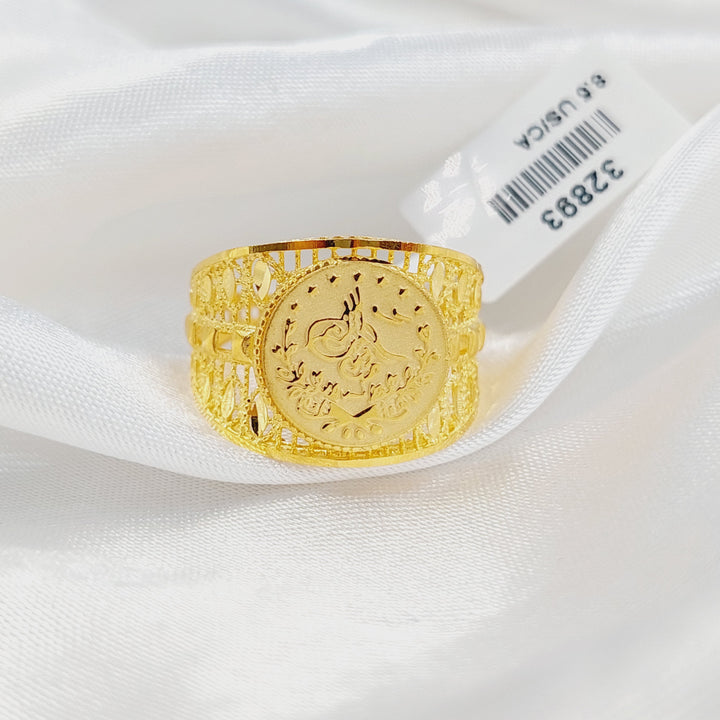 21K Gold Turkish Rashadi Ring by Saeed Jewelry - Image 2