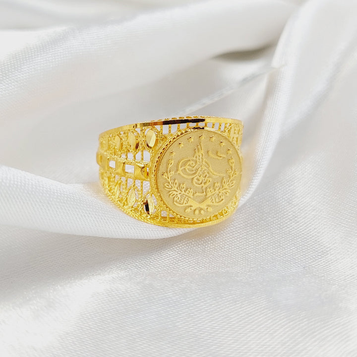 21K Gold Turkish Rashadi Ring by Saeed Jewelry - Image 1