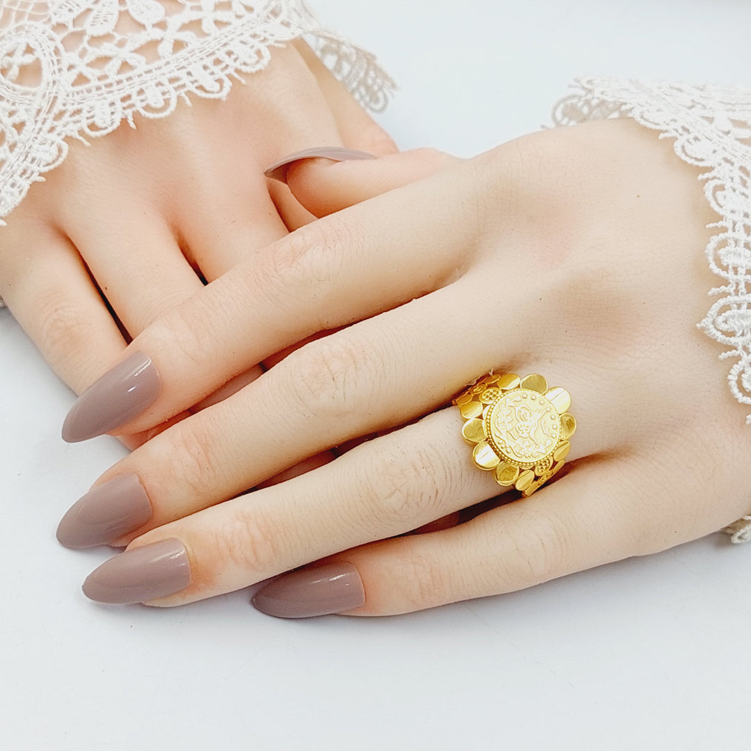 21K Gold Turkish Rashadi Ring by Saeed Jewelry - Image 4