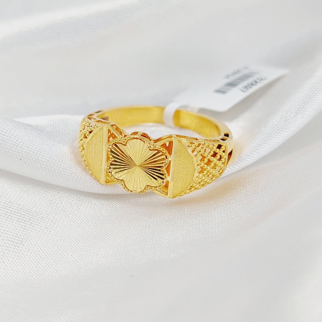 21K Gold Turkish Rose Ring by Saeed Jewelry - Image 1