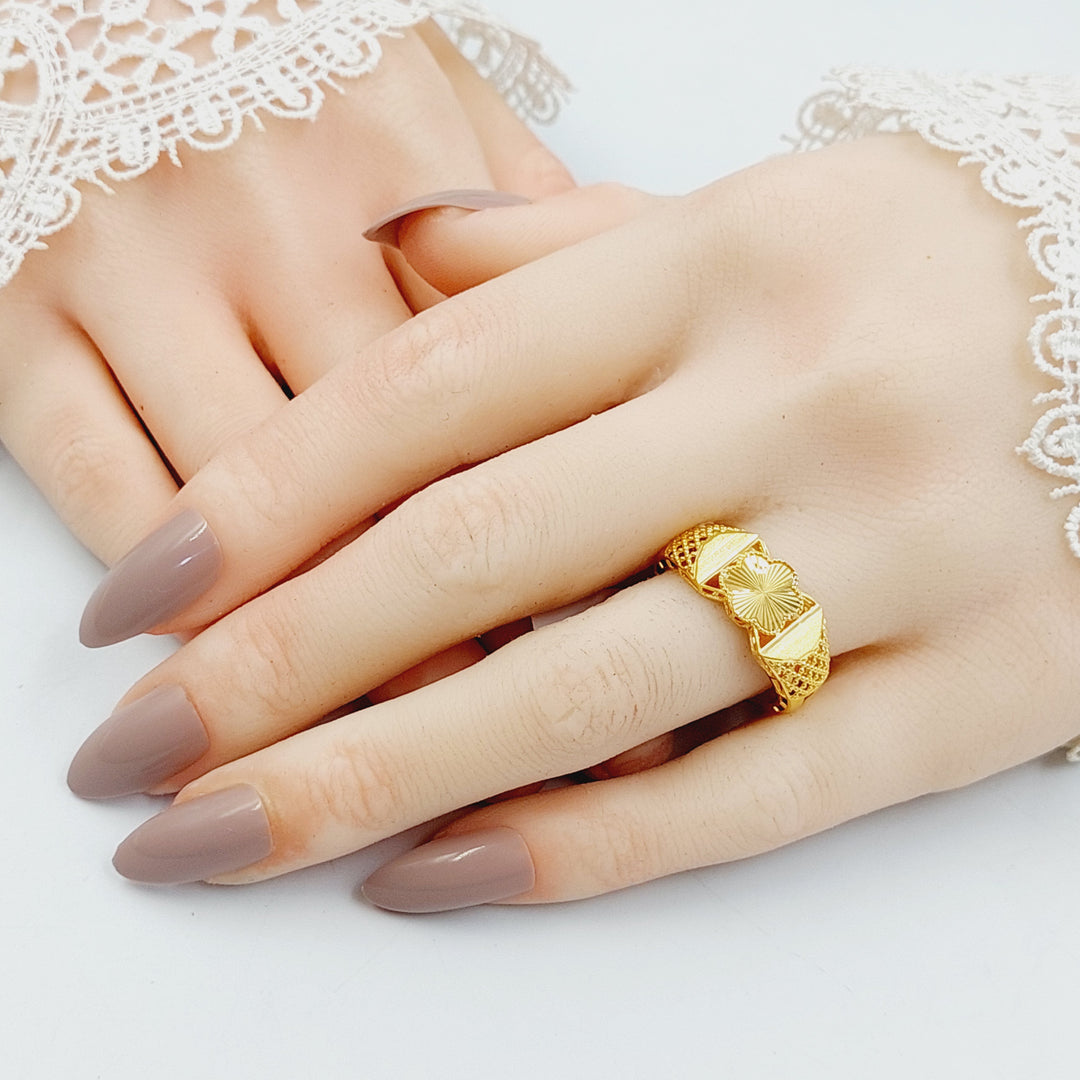 21K Gold Turkish Rose Ring by Saeed Jewelry - Image 4