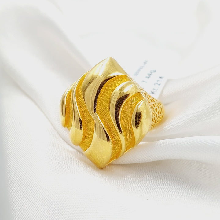 21K Gold Waves Ring by Saeed Jewelry - Image 1