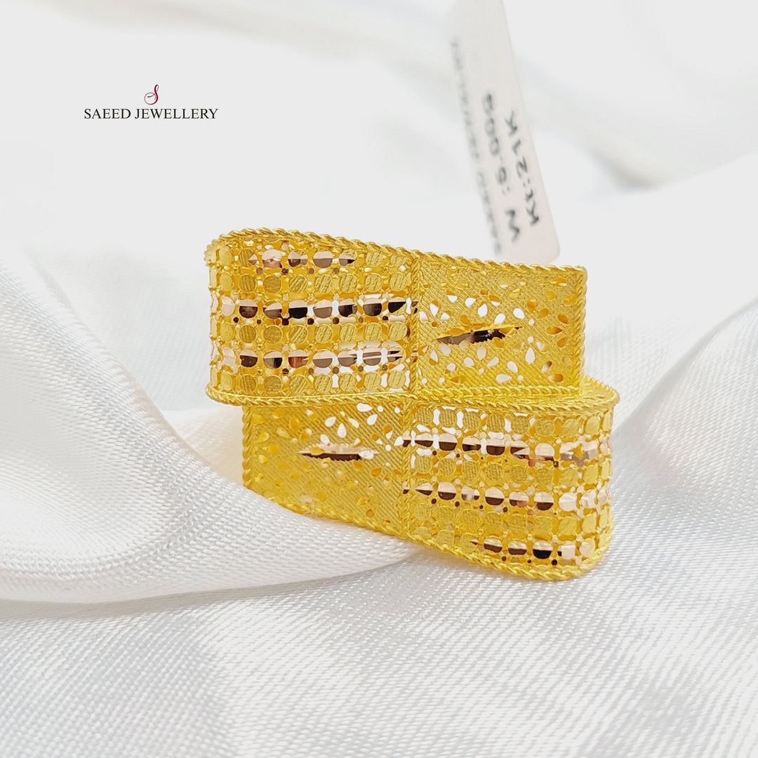 21K Gold Waves Ring by Saeed Jewelry - Image 2