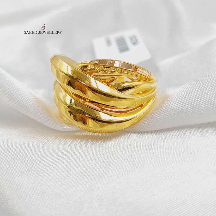 21K Gold Waves Ring by Saeed Jewelry - Image 4