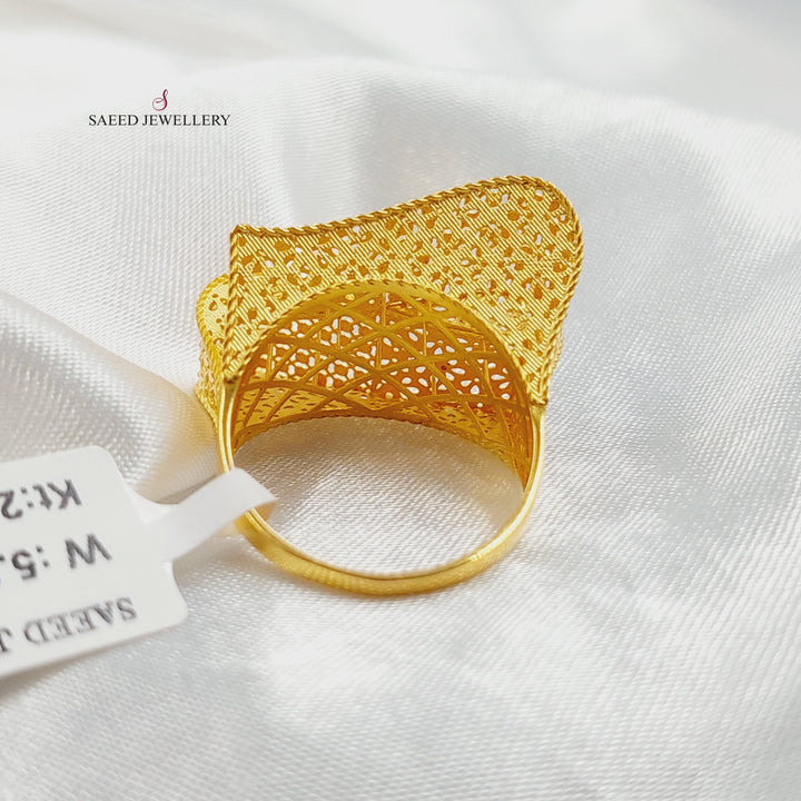 21K Gold Waves Ring by Saeed Jewelry - Image 4