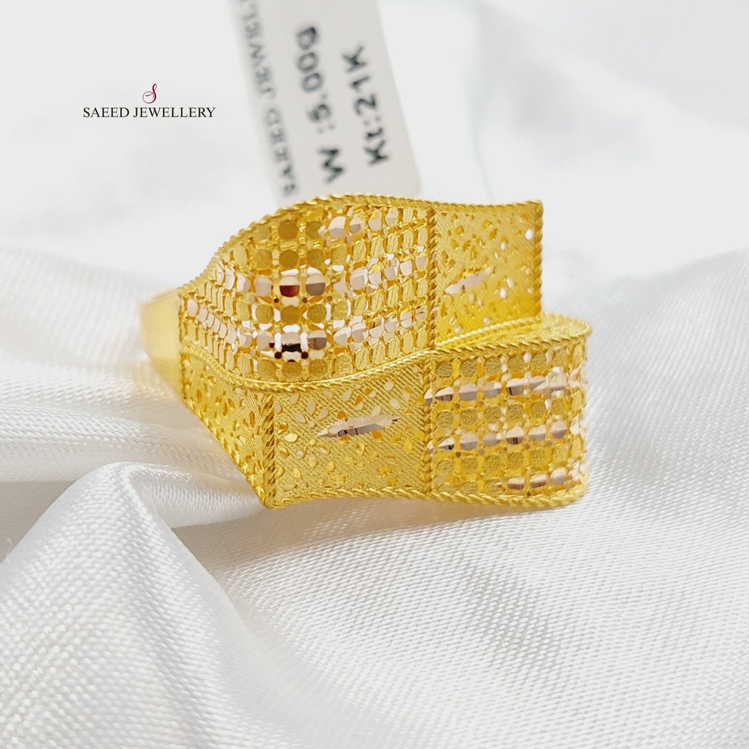 21K Gold Waves Ring by Saeed Jewelry - Image 3