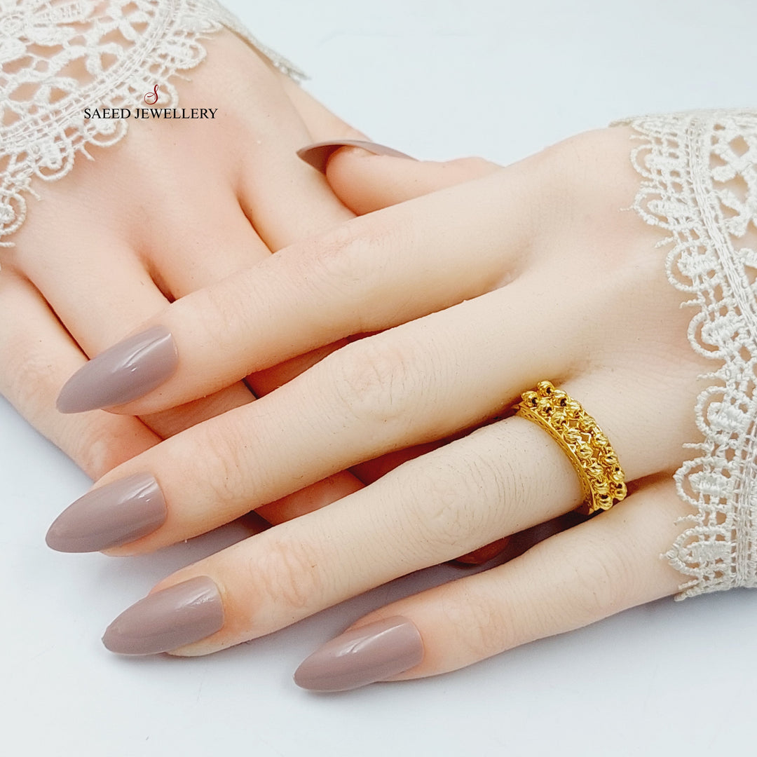 21K Gold Balls Ring by Saeed Jewelry - Image 5