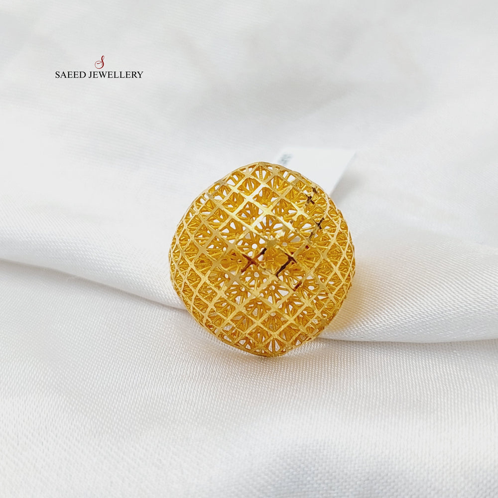 21K Gold Beehive Ring by Saeed Jewelry - Image 2