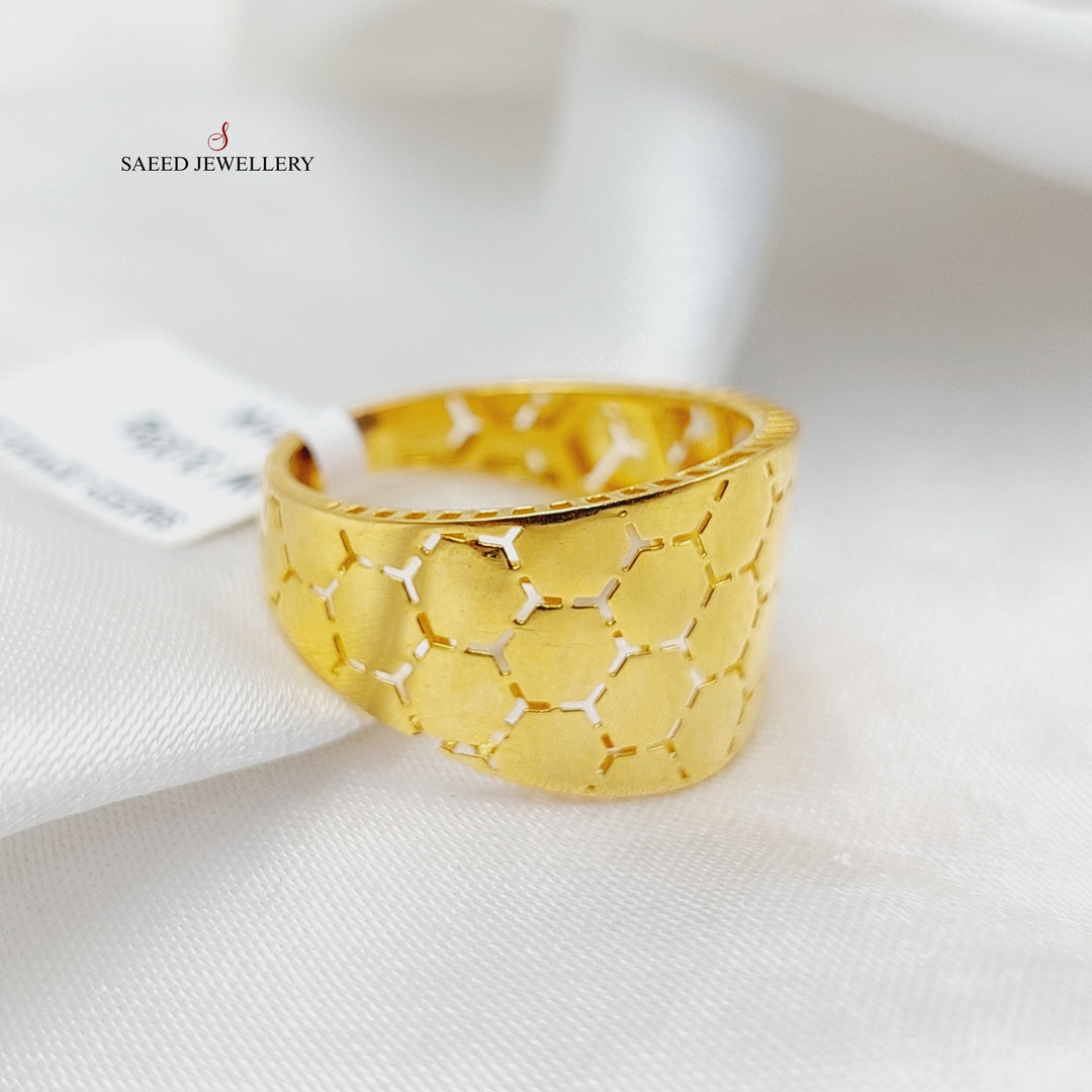 21K Gold Beehive Ring by Saeed Jewelry - Image 4