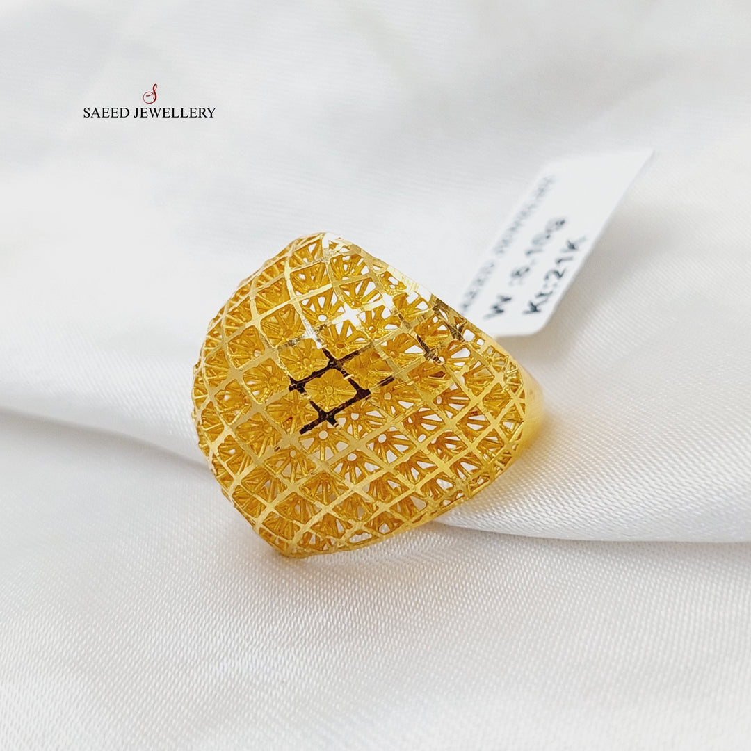 21K Gold Beehive Ring by Saeed Jewelry - Image 1