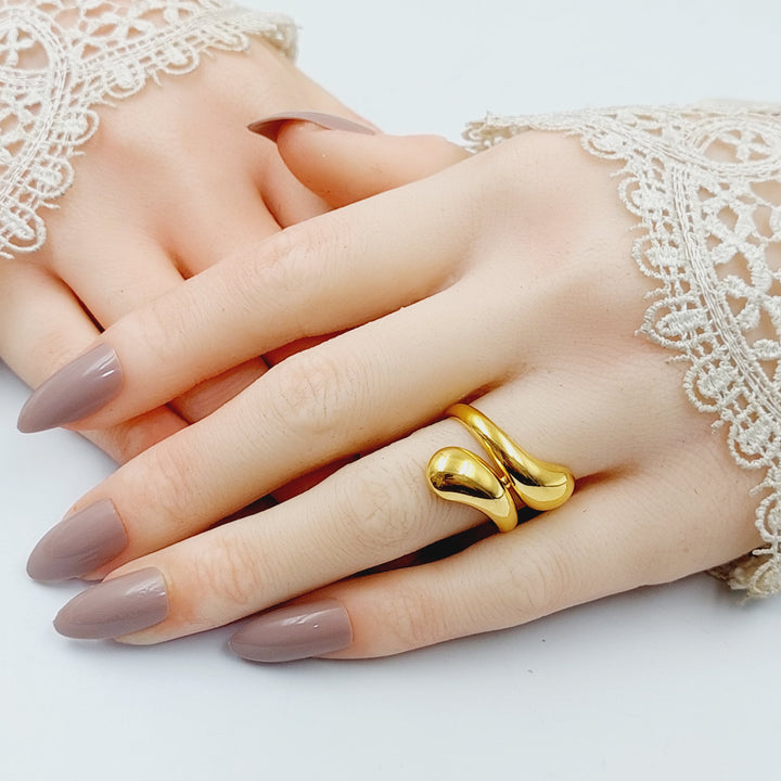 21K Gold Deluxe Belt Ring by Saeed Jewelry - Image 4