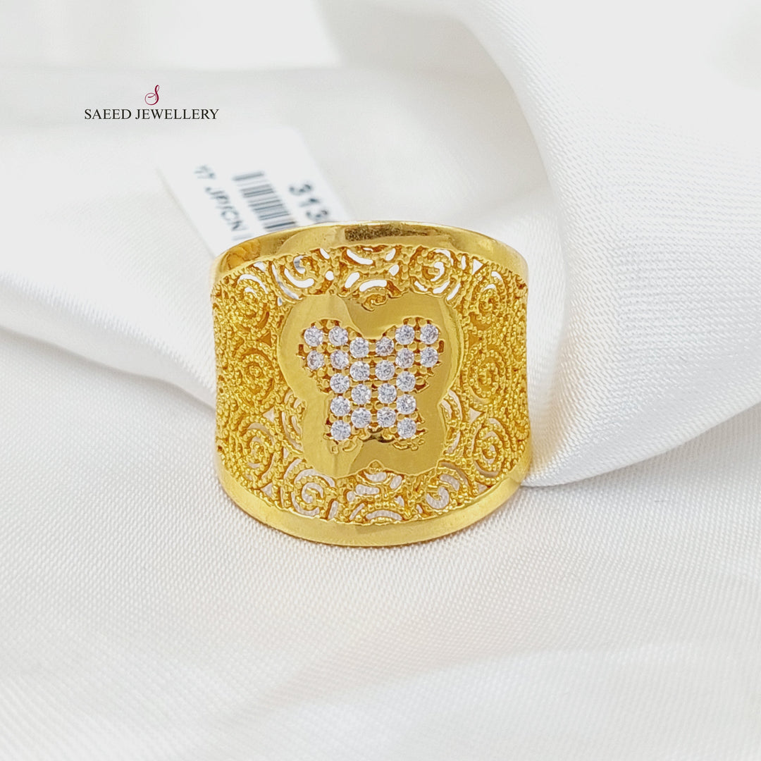 21K Gold Deluxe Butterfly Ring by Saeed Jewelry - Image 1