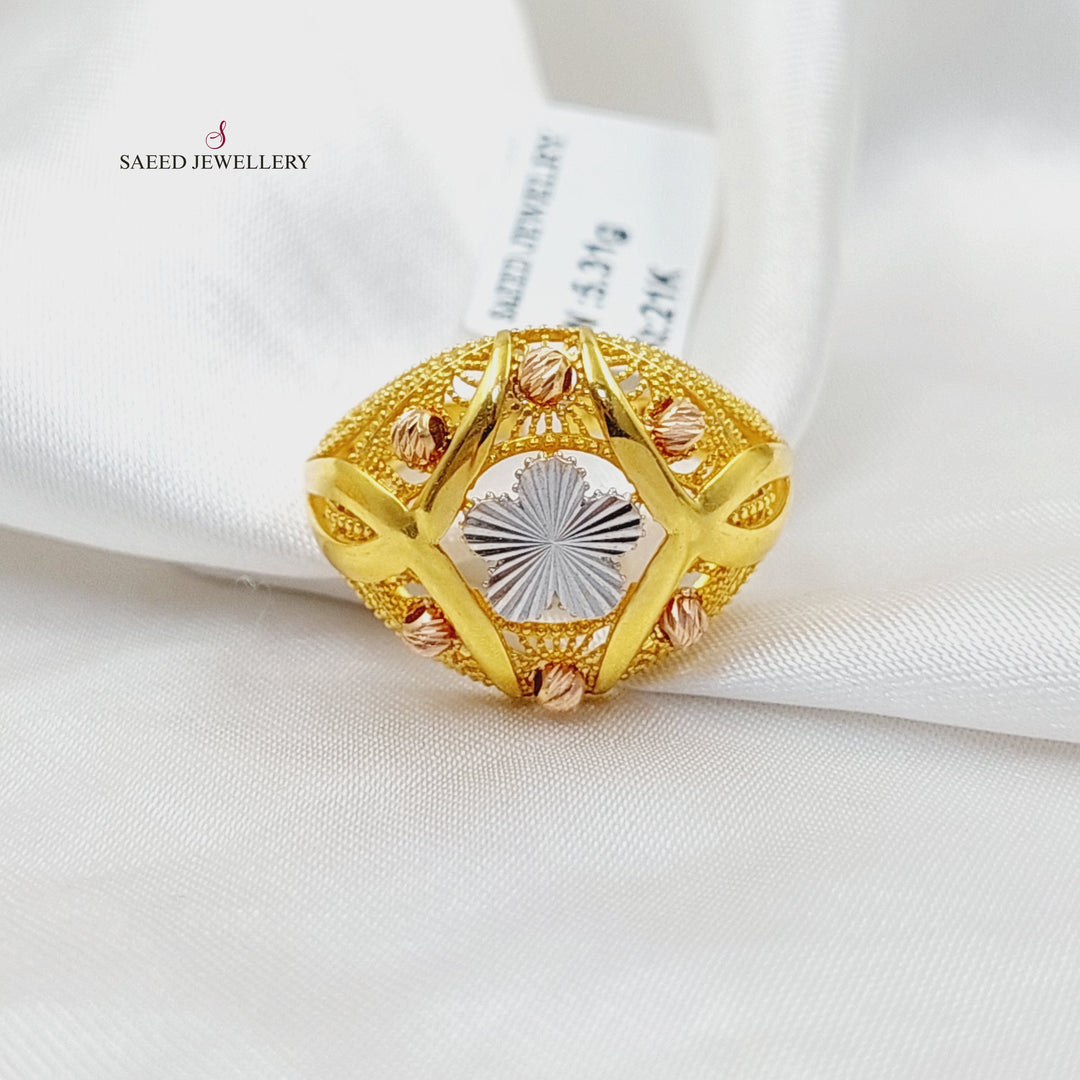 21K Gold Deluxe Rose Ring by Saeed Jewelry - Image 1