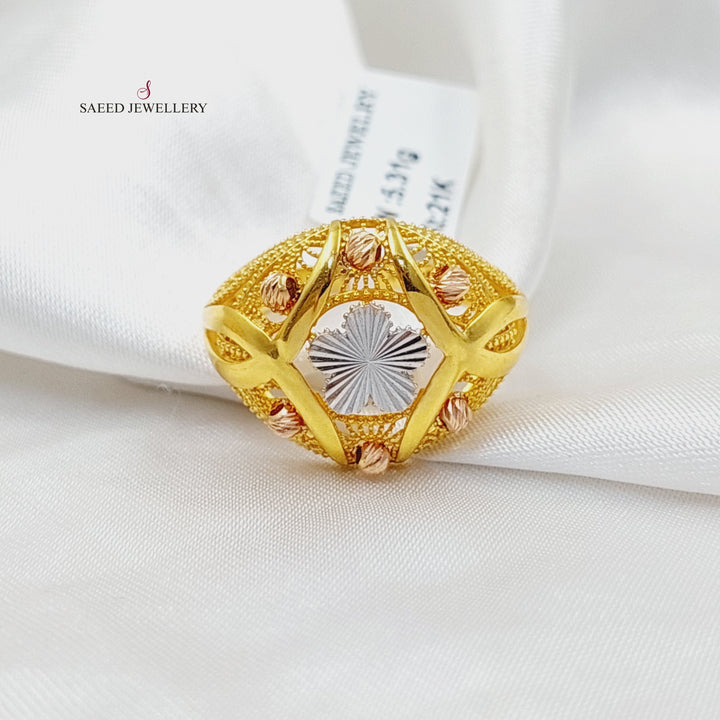 21K Gold Deluxe Rose Ring by Saeed Jewelry - Image 1