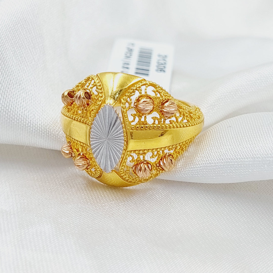 21K Gold Deluxe Turkish Ring by Saeed Jewelry - Image 3