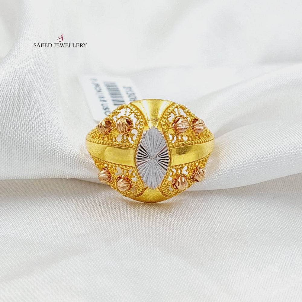 21K Gold Deluxe Turkish Ring by Saeed Jewelry - Image 2