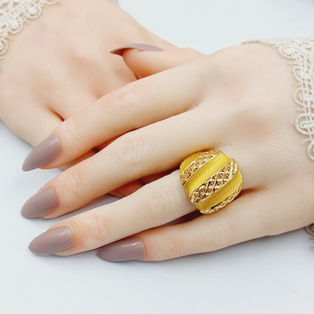 21K Gold Deluxe Turkish Ring by Saeed Jewelry - Image 4