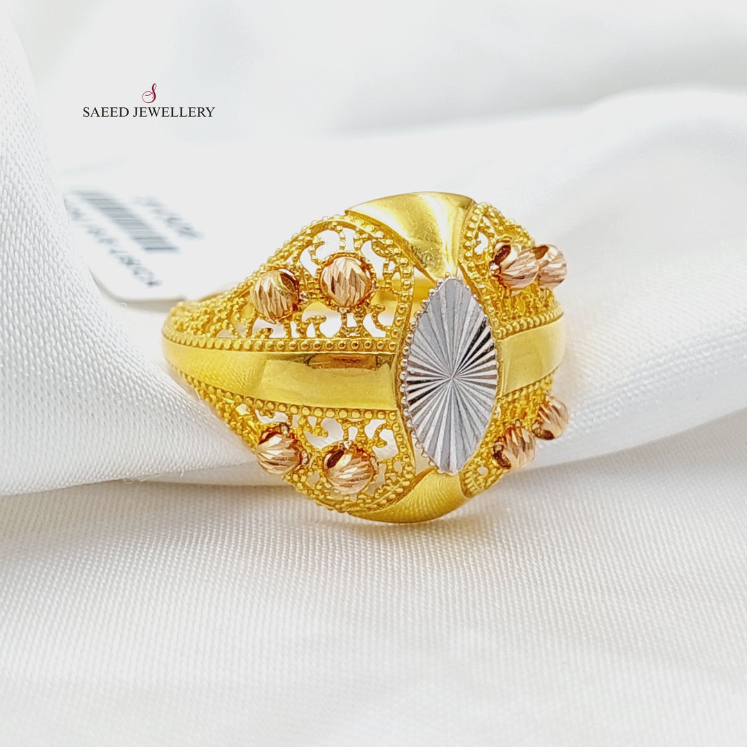 21K Gold Deluxe Turkish Ring by Saeed Jewelry - Image 1