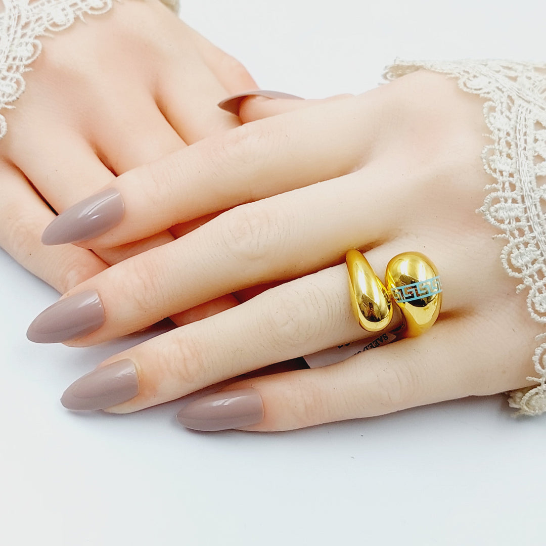 21K Gold Enameled Belt Ring by Saeed Jewelry - Image 5