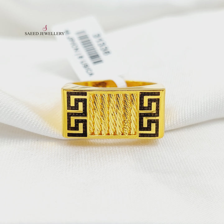 21K Gold Enameled Deluxe Ring by Saeed Jewelry - Image 1