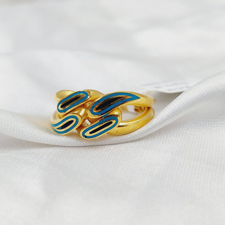 21K Gold Enameled Wings Ring by Saeed Jewelry - Image 4